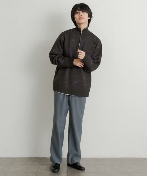 SENSE OF PLACE by URBAN RESEARCH / センスオブプレイス バイ アーバンリサーチ ニット・セーター | ストレッチペイズリーハーフZIPセーター | 詳細18