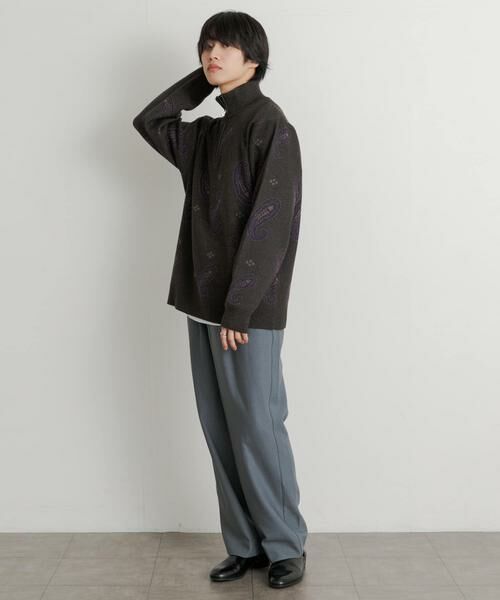 SENSE OF PLACE by URBAN RESEARCH / センスオブプレイス バイ アーバンリサーチ ニット・セーター | ストレッチペイズリーハーフZIPセーター | 詳細20