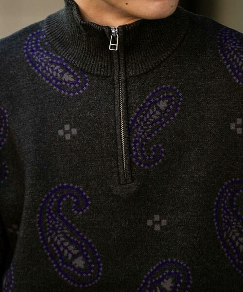SENSE OF PLACE by URBAN RESEARCH / センスオブプレイス バイ アーバンリサーチ ニット・セーター | ストレッチペイズリーハーフZIPセーター | 詳細22