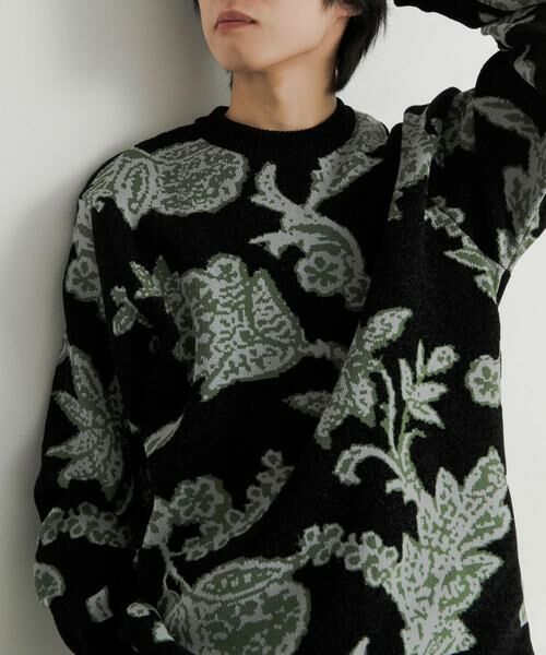 SENSE OF PLACE by URBAN RESEARCH / センスオブプレイス バイ アーバンリサーチ ニット・セーター | モールフラワークルーネックセーター | 詳細18