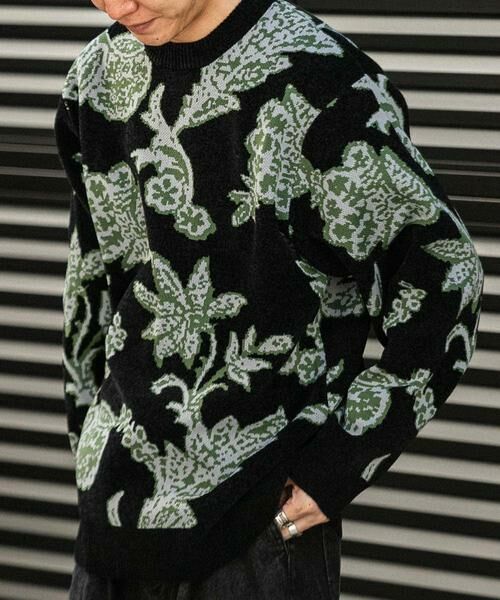 SENSE OF PLACE by URBAN RESEARCH / センスオブプレイス バイ アーバンリサーチ ニット・セーター | モールフラワークルーネックセーター | 詳細24