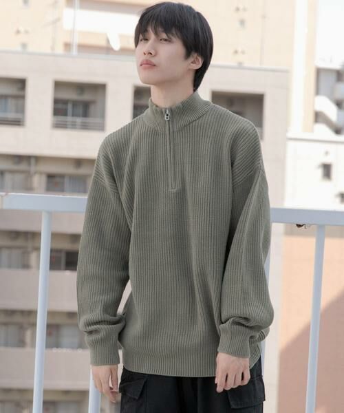 SENSE OF PLACE by URBAN RESEARCH / センスオブプレイス バイ アーバンリサーチ ニット・セーター | 『ユニセックス』ハーフZIPセーター | 詳細10