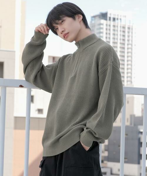 SENSE OF PLACE by URBAN RESEARCH / センスオブプレイス バイ アーバンリサーチ ニット・セーター | 『ユニセックス』ハーフZIPセーター | 詳細11