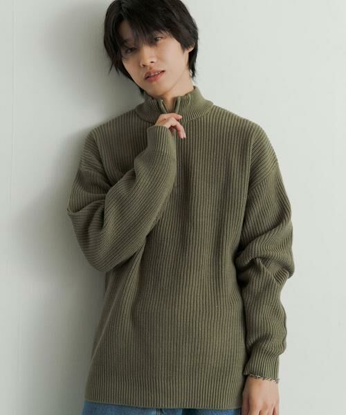 SENSE OF PLACE by URBAN RESEARCH / センスオブプレイス バイ アーバンリサーチ ニット・セーター | 『ユニセックス』ハーフZIPセーター | 詳細3