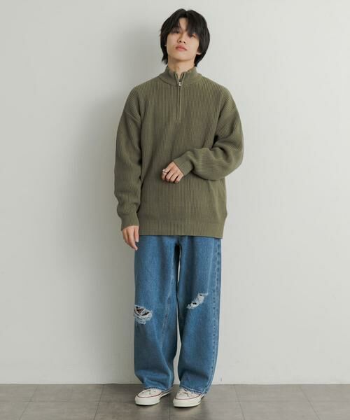 SENSE OF PLACE by URBAN RESEARCH / センスオブプレイス バイ アーバンリサーチ ニット・セーター | 『ユニセックス』ハーフZIPセーター | 詳細5