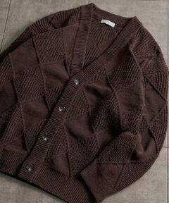 SENSE OF PLACE by URBAN RESEARCH / センスオブプレイス バイ アーバンリサーチ カーディガン・ボレロ | モールダイヤガラVネックカーディガン