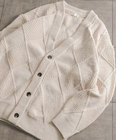 SENSE OF PLACE by URBAN RESEARCH / センスオブプレイス バイ アーバンリサーチ カーディガン・ボレロ | モールダイヤガラVネックカーディガン