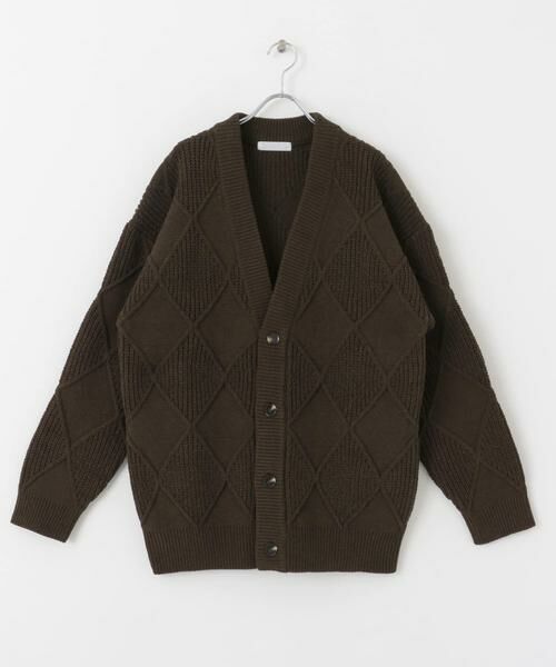 SENSE OF PLACE by URBAN RESEARCH / センスオブプレイス バイ アーバンリサーチ カーディガン・ボレロ | モールダイヤガラVネックカーディガン | 詳細9