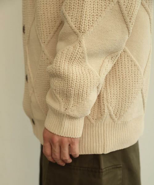 SENSE OF PLACE by URBAN RESEARCH / センスオブプレイス バイ アーバンリサーチ カーディガン・ボレロ | モールダイヤガラVネックカーディガン | 詳細25