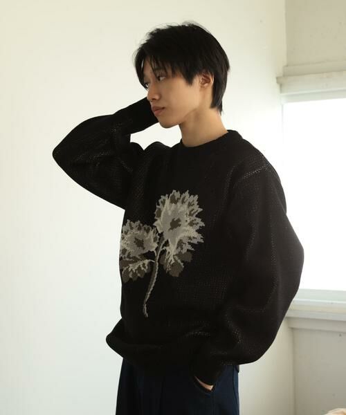 SENSE OF PLACE by URBAN RESEARCH / センスオブプレイス バイ アーバンリサーチ ニット・セーター | モールフラワーモチーフクルーネックセーター | 詳細15