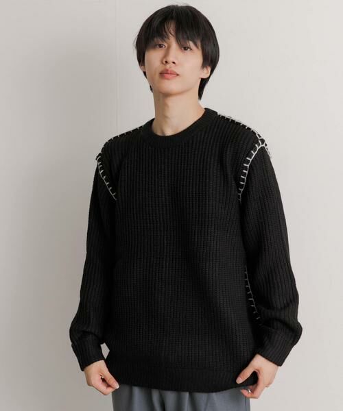 SENSE OF PLACE by URBAN RESEARCH / センスオブプレイス バイ アーバンリサーチ ニット・セーター | 『ユニセックス』ハンドステッチクルーネックセーター | 詳細11