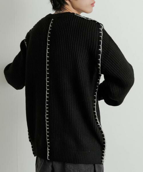 SENSE OF PLACE by URBAN RESEARCH / センスオブプレイス バイ アーバンリサーチ ニット・セーター | 『ユニセックス』ハンドステッチクルーネックセーター | 詳細3