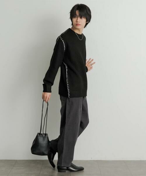 SENSE OF PLACE by URBAN RESEARCH / センスオブプレイス バイ アーバンリサーチ ニット・セーター | 『ユニセックス』ハンドステッチクルーネックセーター | 詳細6