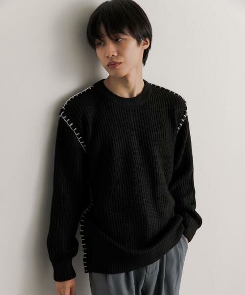 SENSE OF PLACE by URBAN RESEARCH / センスオブプレイス バイ アーバンリサーチ ニット・セーター | 『ユニセックス』ハンドステッチクルーネックセーター | 詳細9