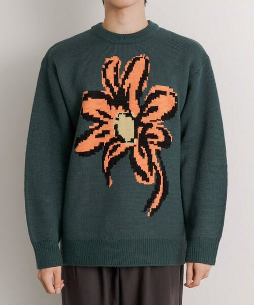 SENSE OF PLACE by URBAN RESEARCH / センスオブプレイス バイ アーバンリサーチ ニット・セーター | 『ユニセックス』ポップアートフラワージャガードセーター | 詳細14