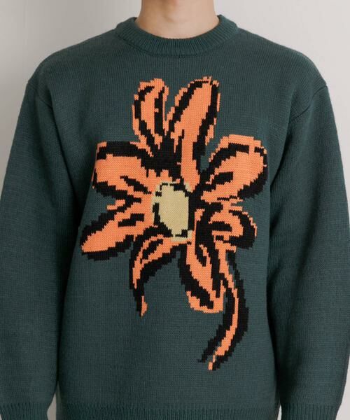 SENSE OF PLACE by URBAN RESEARCH / センスオブプレイス バイ アーバンリサーチ ニット・セーター | 『ユニセックス』ポップアートフラワージャガードセーター | 詳細17