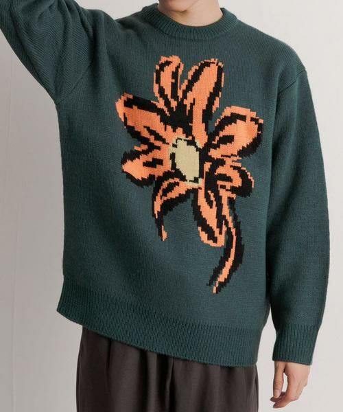 SENSE OF PLACE by URBAN RESEARCH / センスオブプレイス バイ アーバンリサーチ ニット・セーター | 『ユニセックス』ポップアートフラワージャガードセーター | 詳細6