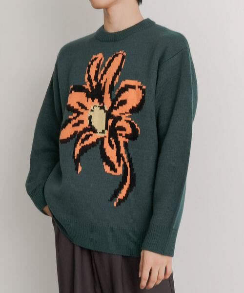 SENSE OF PLACE by URBAN RESEARCH / センスオブプレイス バイ アーバンリサーチ ニット・セーター | 『ユニセックス』ポップアートフラワージャガードセーター | 詳細9