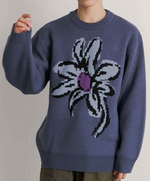 SENSE OF PLACE by URBAN RESEARCH / センスオブプレイス バイ アーバンリサーチ ニット・セーター | 『ユニセックス』ポップアートフラワージャガードセーター | 詳細23