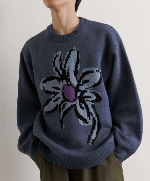 SENSE OF PLACE by URBAN RESEARCH / センスオブプレイス バイ アーバンリサーチ ニット・セーター | 『ユニセックス』ポップアートフラワージャガードセーター | 詳細25