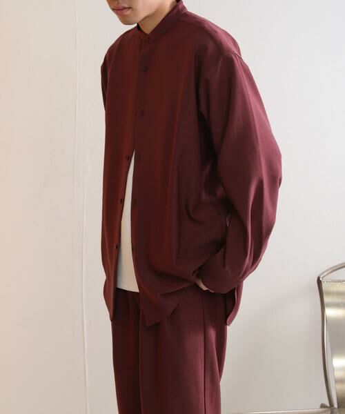 SENSE OF PLACE by URBAN RESEARCH / センスオブプレイス バイ アーバンリサーチ シャツ・ブラウス | ウールライクバンドカラールーズシャツ | 詳細10