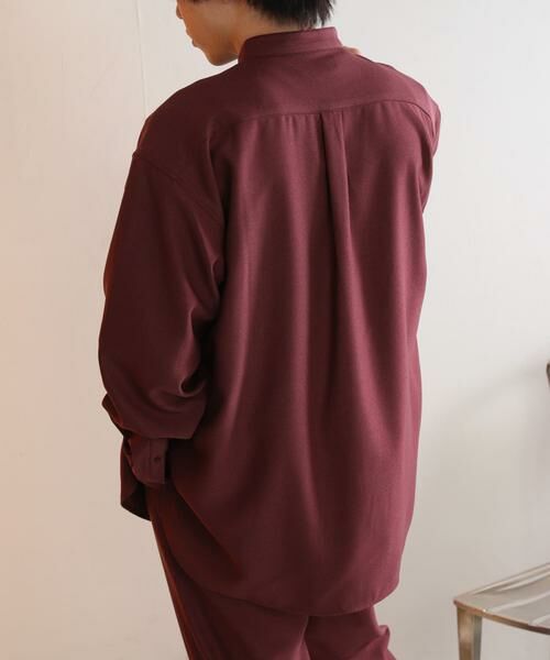 SENSE OF PLACE by URBAN RESEARCH / センスオブプレイス バイ アーバンリサーチ シャツ・ブラウス | ウールライクバンドカラールーズシャツ | 詳細11
