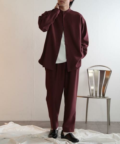 SENSE OF PLACE by URBAN RESEARCH / センスオブプレイス バイ アーバンリサーチ シャツ・ブラウス | ウールライクバンドカラールーズシャツ | 詳細14