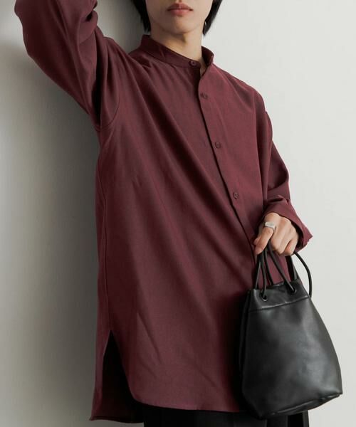 SENSE OF PLACE by URBAN RESEARCH / センスオブプレイス バイ アーバンリサーチ シャツ・ブラウス | ウールライクバンドカラールーズシャツ | 詳細2