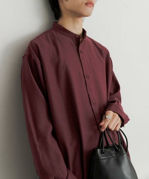 SENSE OF PLACE by URBAN RESEARCH / センスオブプレイス バイ アーバンリサーチ シャツ・ブラウス | ウールライクバンドカラールーズシャツ | 詳細3