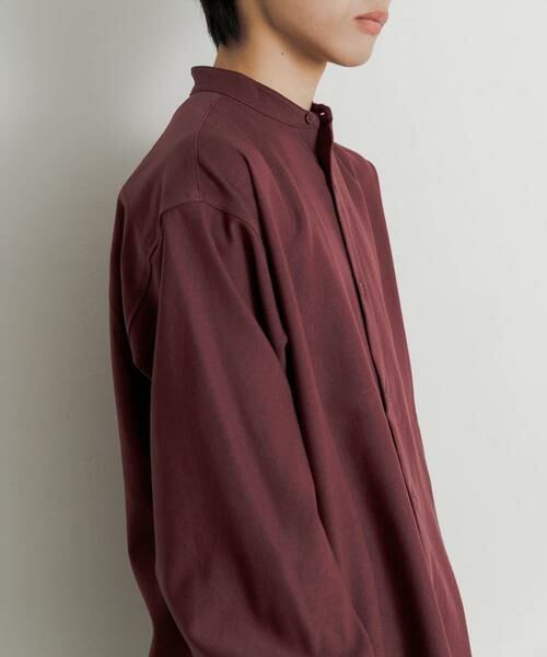 SENSE OF PLACE by URBAN RESEARCH / センスオブプレイス バイ アーバンリサーチ シャツ・ブラウス | ウールライクバンドカラールーズシャツ | 詳細4