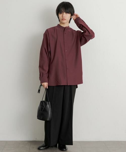SENSE OF PLACE by URBAN RESEARCH / センスオブプレイス バイ アーバンリサーチ シャツ・ブラウス | ウールライクバンドカラールーズシャツ | 詳細5