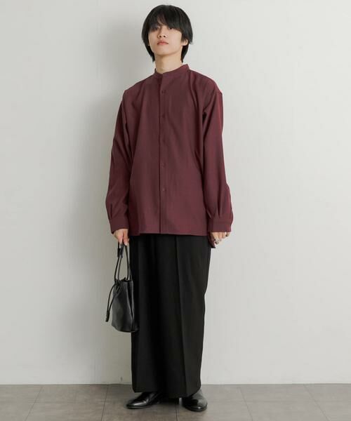 SENSE OF PLACE by URBAN RESEARCH / センスオブプレイス バイ アーバンリサーチ シャツ・ブラウス | ウールライクバンドカラールーズシャツ | 詳細6