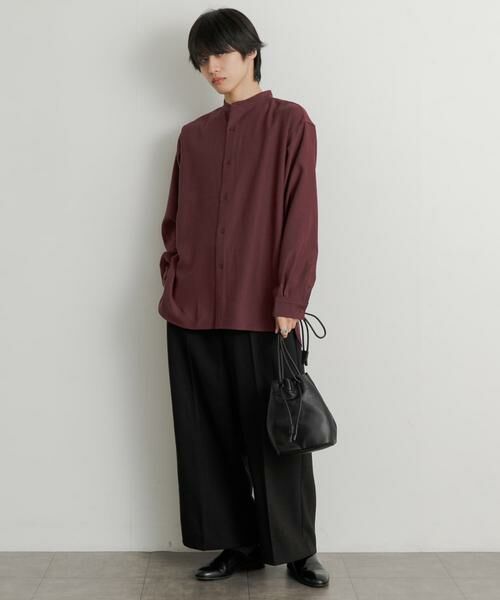 SENSE OF PLACE by URBAN RESEARCH / センスオブプレイス バイ アーバンリサーチ シャツ・ブラウス | ウールライクバンドカラールーズシャツ | 詳細7