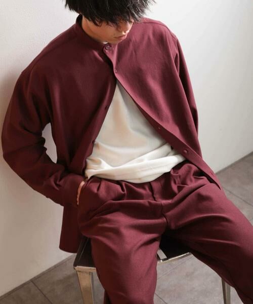 SENSE OF PLACE by URBAN RESEARCH / センスオブプレイス バイ アーバンリサーチ シャツ・ブラウス | ウールライクバンドカラールーズシャツ | 詳細8