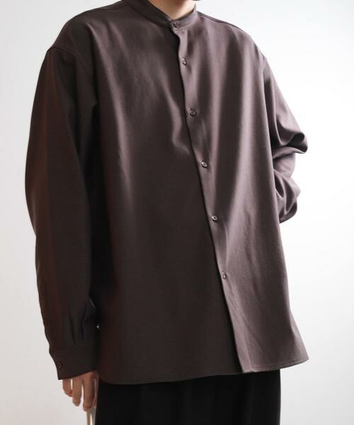 SENSE OF PLACE by URBAN RESEARCH / センスオブプレイス バイ アーバンリサーチ シャツ・ブラウス | ウールライクバンドカラールーズシャツ | 詳細20