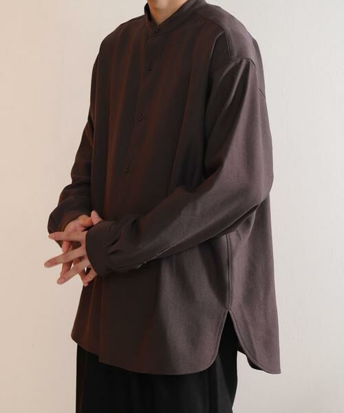 SENSE OF PLACE by URBAN RESEARCH / センスオブプレイス バイ アーバンリサーチ シャツ・ブラウス | ウールライクバンドカラールーズシャツ | 詳細21