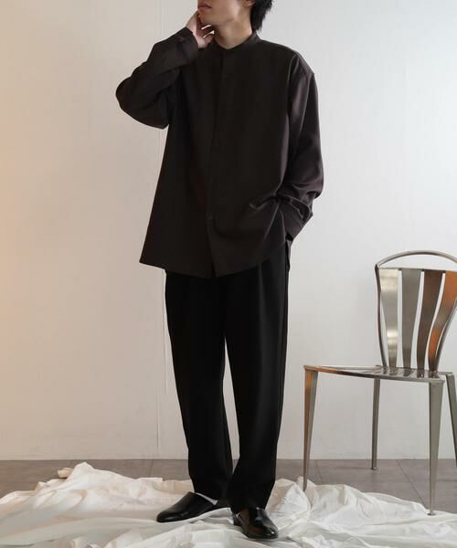 SENSE OF PLACE by URBAN RESEARCH / センスオブプレイス バイ アーバンリサーチ シャツ・ブラウス | ウールライクバンドカラールーズシャツ | 詳細23