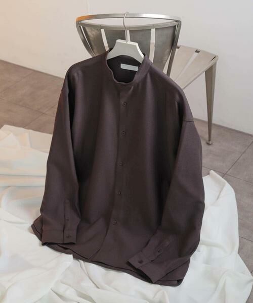 SENSE OF PLACE by URBAN RESEARCH / センスオブプレイス バイ アーバンリサーチ シャツ・ブラウス | ウールライクバンドカラールーズシャツ | 詳細26
