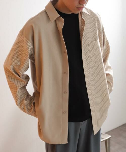 SENSE OF PLACE by URBAN RESEARCH / センスオブプレイス バイ アーバンリサーチ シャツ・ブラウス | チェックウールライクブロックドシャツ | 詳細2