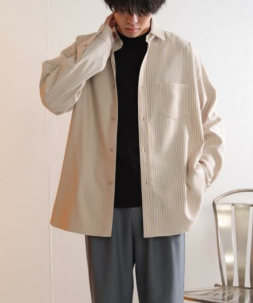 SENSE OF PLACE by URBAN RESEARCH / センスオブプレイス バイ アーバンリサーチ シャツ・ブラウス | チェックウールライクブロックドシャツ | 詳細4