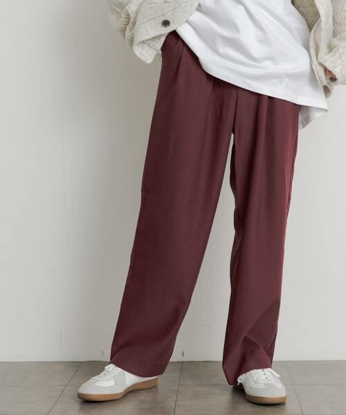 SENSE OF PLACE by URBAN RESEARCH / センスオブプレイス バイ アーバンリサーチ その他パンツ | ウールライクダブルタックワイドパンツ | 詳細1