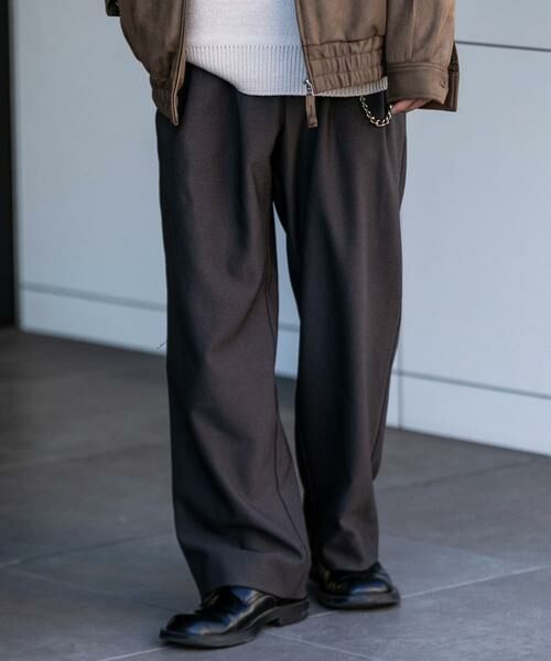 SENSE OF PLACE by URBAN RESEARCH / センスオブプレイス バイ アーバンリサーチ その他パンツ | ウールライクダブルタックワイドパンツ | 詳細28