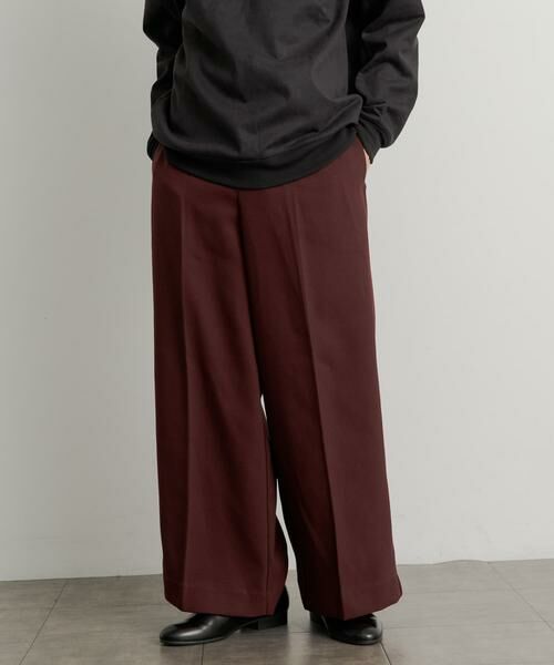 SENSE OF PLACE by URBAN RESEARCH / センスオブプレイス バイ アーバンリサーチ その他パンツ | ハードツイルセンタープレスワイドパンツ | 詳細2