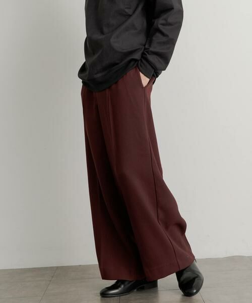 SENSE OF PLACE by URBAN RESEARCH / センスオブプレイス バイ アーバンリサーチ その他パンツ | ハードツイルセンタープレスワイドパンツ | 詳細4
