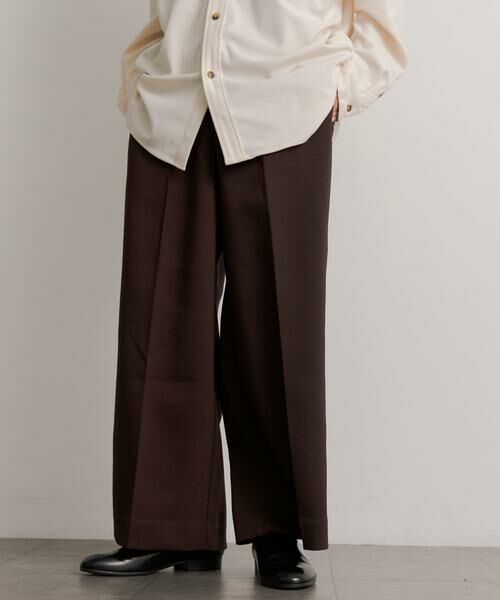 SENSE OF PLACE by URBAN RESEARCH / センスオブプレイス バイ アーバンリサーチ その他パンツ | ハードツイルセンタープレスワイドパンツ | 詳細30