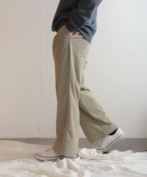 SENSE OF PLACE by URBAN RESEARCH / センスオブプレイス バイ アーバンリサーチ その他パンツ | 『セットアップ対応』 コーデュロイタックワイドパンツ | 詳細3