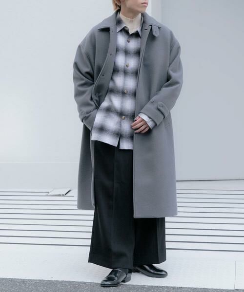 SENSE OF PLACE by URBAN RESEARCH / センスオブプレイス バイ アーバンリサーチ ステンカラーコート | 『ユニセックス』バルマカーンルーズコート | 詳細11