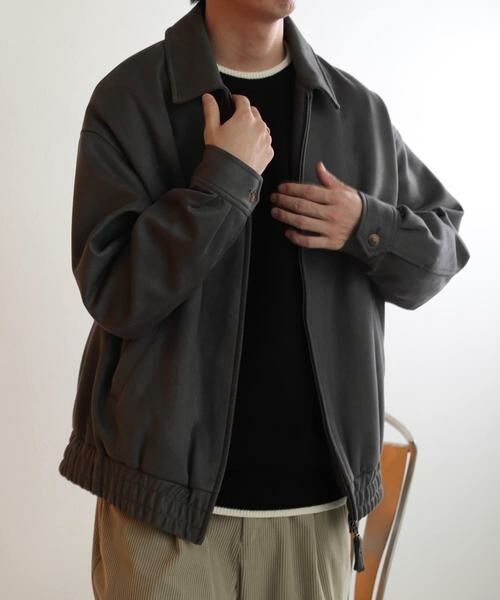 SENSE OF PLACE by URBAN RESEARCH / センスオブプレイス バイ アーバンリサーチ ブルゾン | 『セットアップ対応』 ツイルスエードタッチZIPブルゾン | 詳細10