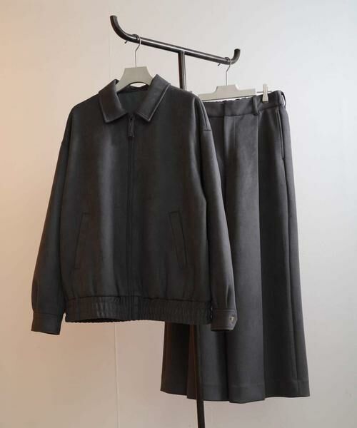 SENSE OF PLACE by URBAN RESEARCH / センスオブプレイス バイ アーバンリサーチ ブルゾン | 『セットアップ対応』 ツイルスエードタッチZIPブルゾン | 詳細6