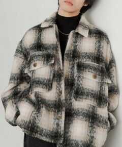 SENSE OF PLACE by URBAN RESEARCH / センスオブプレイス バイ アーバンリサーチ ブルゾン | シャギーチェックCPOブルゾン